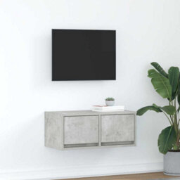 Berkfield Tv Cabinet Concrete Grey 60X31X25.5 Cm Engineered Wood - thumbnail 1