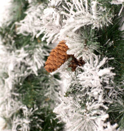 Best Artificial 9Ft Frosted Luxury Decorated Colorado Christmas Garland With Pine Cones Bannister Staircase Fireplace - thumbnail 4