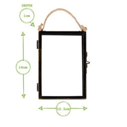 "Nicola Spring 2X Hanging Metal Photo Frames - 4"" X 6"" - Black - Picture Frame Wall Mounted Frame With Rope" - thumbnail 8