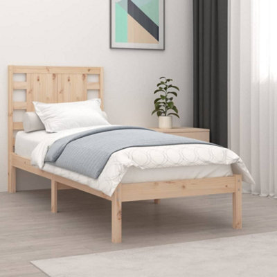 Berkfield Bed Frame Solid Wood 90X190 Cm 3Ft Single - image 1