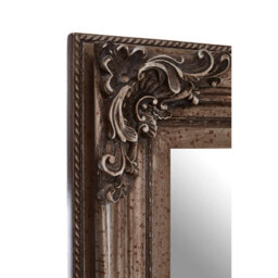 Orsina Carved Frame Antique Bronze Wall Mirror, Full Size Traditional Mirror, Weathered Bronze Decorative Mirror - thumbnail 3