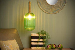 Lucide Maloto 20 Glass Ceiling Pendant Light Green - thumbnail 4