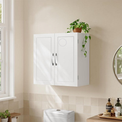 Ledrem Wall Storage Cabinet With Adjustable Shelves, Medicine Cabinet For Bathroom, Space-Saving, White - image 1