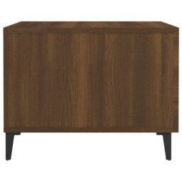 Berkfield Coffee Table With Metal Legs Brown Oak 50X50X40 Cm - thumbnail 7
