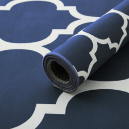 Oxford Homeware Printed Rug, Non-Slip Pets Friendly, Living Room Rugs And Bedroom Rugs, (Ava Navy, 160X230Cm) - thumbnail 6