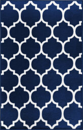 Oxford Homeware Printed Rug, Non-Slip Pets Friendly, Living Room Rugs And Bedroom Rugs, (Ava Navy, 160X230Cm) - thumbnail 8
