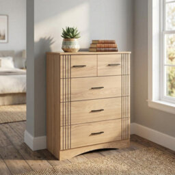 Seconique Tessa 3+2 Drawer Chest - Natural Oak Effect - thumbnail 8