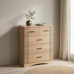 Seconique Tessa 3+2 Drawer Chest - Natural Oak Effect - thumbnail 9