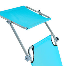 Beliani Sun Lounger Foligno Reclining Metal Turquoise - thumbnail 8