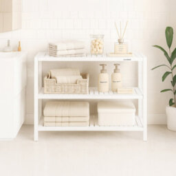 Innoteck 3 Tier Bamboo Shoe Rack White Holds 12 Pairs Freestanding 69.5W X 26D X 53H Cm - thumbnail 7
