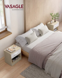 LEDREM Nightstands, Set Of 2, Side Tables With Drawer And Shelf, Bedside Tables, End Tables With Open Compartment, For Bedroom - thumbnail 8