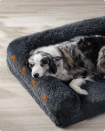 Songmics Orthopedic Large Dog Sofa, Premium Foam Bed With Washable Cover, Dark Grey - thumbnail 3