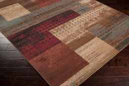 Livabliss Riley-Modern Red Brown Grey Graphic Living Dining Bedroom Rug 80 X 220 Cm Easy Care, Non Shedding - thumbnail 5
