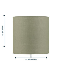 First Choice Lighting Sage Green Textured Cotton 17Cm Table Lamp Shade - thumbnail 5