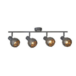Luminosa Lighting Luminosa Harley Ceiling Spotlight Bar Grey, Gold 4Xe14