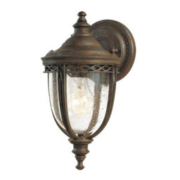 Elegant Outdoor Ip44 Wall Light In British Bronze With Led E27 Bulb