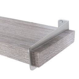 Core Products Chunky Grey Oak Effect Wall Shelf - Slide-On Brackets, Sturdy Storage, W80Cm X L19.5Cm X H3.8Cm - thumbnail 7