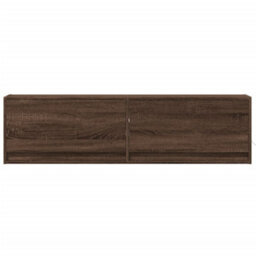 Berkfield Tv Wall Cabinet With Led Lights Brown Oak 140X31X38 Cm - thumbnail 6