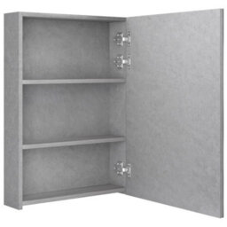 Berkfield Led Bathroom Mirror Cabinet Concrete Grey 50X13X70 Cm - thumbnail 5
