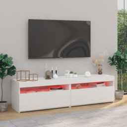 Walplus Tv Cabinets 2 Pcs With Led Lights White 75X35X40 Cm - thumbnail 5