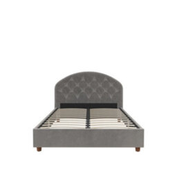 Dorel Home Aspen Upholstered Bed Velvet Light Grey, King - thumbnail 2