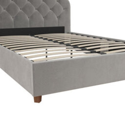 Dorel Home Aspen Upholstered Bed Velvet Light Grey, King - thumbnail 5
