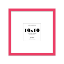 "10X10"" Bright Pink Picture Frame - 10X10"" Square Frame With 7X7"" Mount For 10X10""/7X7"" Pictures Art Deco Style Room Decor, 1 Pack" - thumbnail 1