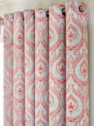 Luxury Living Victoria Room Darkening Ring Top Curtains Red - thumbnail 3