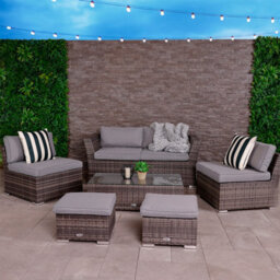 Charles Bentley St Tropez Rattan Lounge Set - Outdoor Space Saving Furniture - thumbnail 5