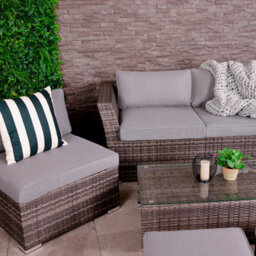 Charles Bentley St Tropez Rattan Lounge Set - Outdoor Space Saving Furniture - thumbnail 6