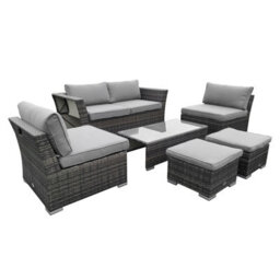 Charles Bentley St Tropez Rattan Lounge Set - Outdoor Space Saving Furniture - thumbnail 1