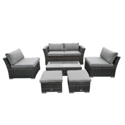 Charles Bentley St Tropez Rattan Lounge Set - Outdoor Space Saving Furniture - thumbnail 2