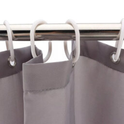 Grey Waterproof Extra Long Fabric Shower Curtain 180 X 200Cm - thumbnail 4