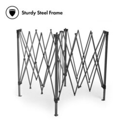 Vonhaus Pop Up Gazebo 3M X 3M, Heavy Duty Garden Marquee Shelter Canopy, Leg Weights And Storage Bag, Grey - thumbnail 3