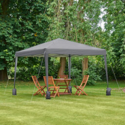 Vonhaus Pop Up Gazebo 3M X 3M, Heavy Duty Garden Marquee Shelter Canopy, Leg Weights And Storage Bag, Grey - thumbnail 9