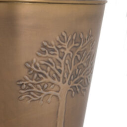 Charles Bentley Mulberry Small Antique Gold Coloured Leather Handled Log Bucket 35Cm - thumbnail 7