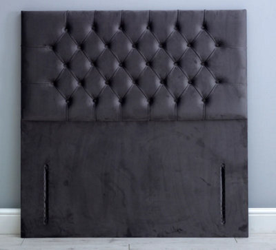 Comfy Deluxe 3Ft 54Inch Mustard Plush Floorstanding Chesterfield Headboard - image 1