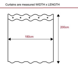 Cream Polyester 180X200 Shower Curtain (Width X Drop) W/ Rings - thumbnail 4