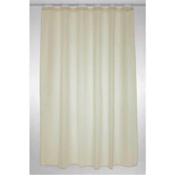 Cream Polyester 180X200 Shower Curtain (Width X Drop) W/ Rings - thumbnail 2