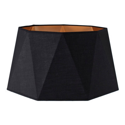 Valuelights Modern Black And Copper Geometric Design Floor Lamp Shade (D)46Cm - image 1