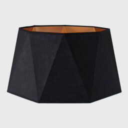 Valuelights Modern Black And Copper Geometric Design Floor Lamp Shade (D)46Cm - thumbnail 4