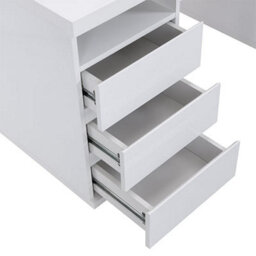 Furniture in Fashion Sydney High Gloss Computer Desk With 1 Door 3 Drawers In White - thumbnail 8