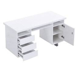 Furniture in Fashion Sydney High Gloss Computer Desk With 1 Door 3 Drawers In White - thumbnail 5