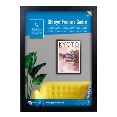 Gb Eye Contemporary Wooden Black Picture Frame - A2 - 42 X 59.4Cm - image 1
