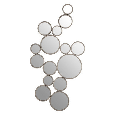 Orsina Zariah Large Silver Multi Circle Wall Mirror - image 1