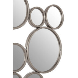 Orsina Zariah Large Silver Multi Circle Wall Mirror - thumbnail 4
