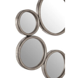 Orsina Zariah Large Silver Multi Circle Wall Mirror - thumbnail 3