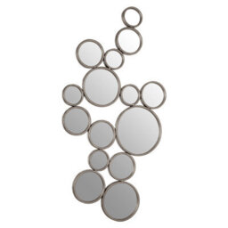 Orsina Zariah Large Silver Multi Circle Wall Mirror - thumbnail 2