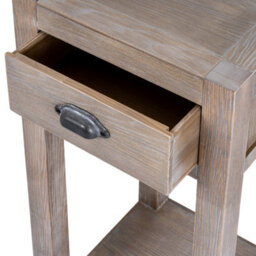 Haldon Collection Small 1 Drawer Lamp Table Compact Side Table - thumbnail 4