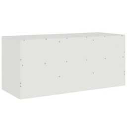 Berkfield Sturdy Tv Cabinet White 99X39X44 Cm Steel - thumbnail 9